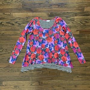 Anthropologie Weston Floral & Striped Top!